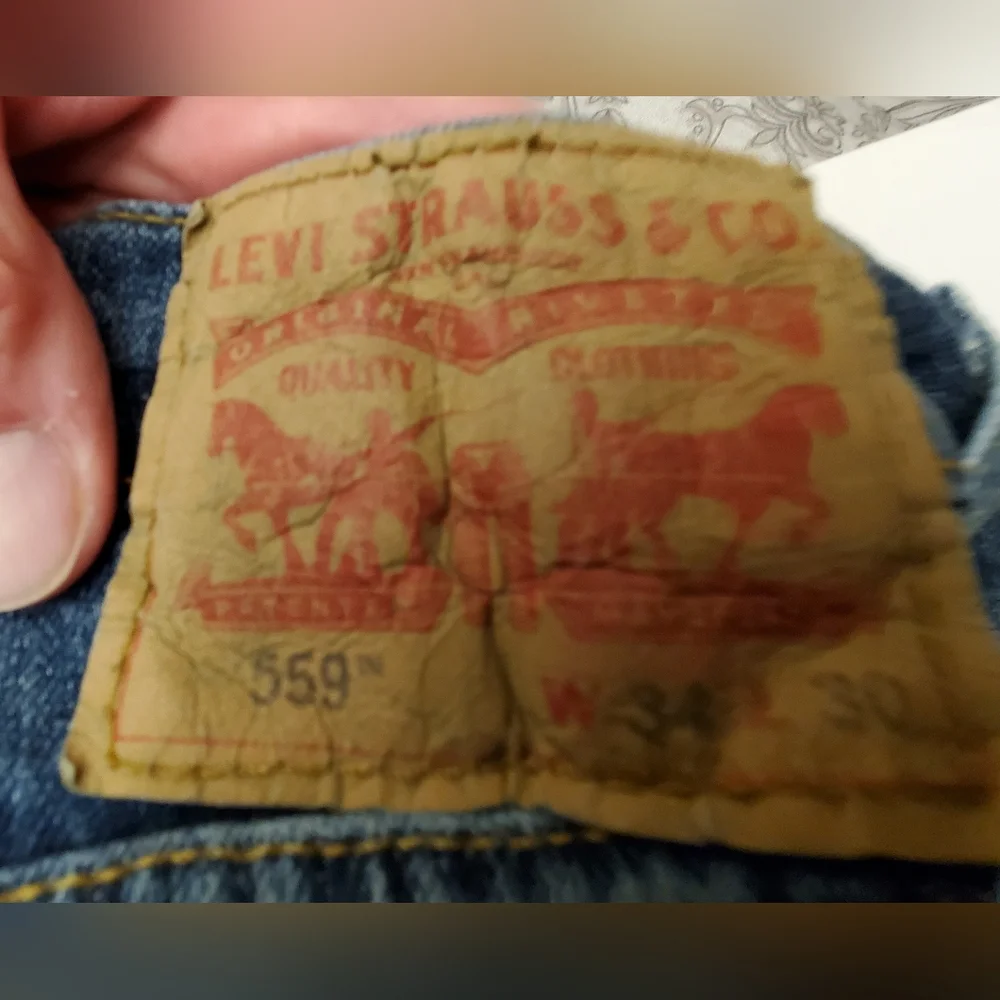 Levi's 559 Blue Jeans 34x30 GPWC Mexico 99% Cotton 1% Elastic